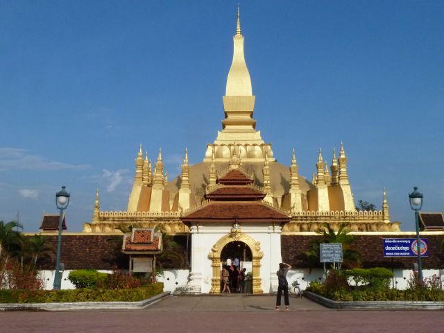 «Pha That Luang» ist eine Stupa in Vientiane aus dem 16. Jahrhundert.
